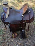 15.5" Johnny Scott Wade Ranch Roping Saddle Fqhb - Made Texas. Fixed Price $1495.00.