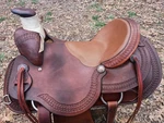 16" Diamond Cross Wade Ranch Roping Saddle. Fixed Price $1395.00.