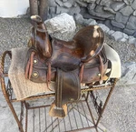 Vintage Youth Western Hand Tooled Leather Roping Riding Show Horse Pony Saddle. Fixed Price $199.99.