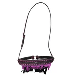 Hilason Western Genuine Leather Horse Nose Band Dark Brown With Pink. Fixed Price $64.99.