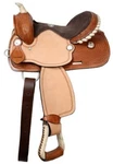 Youth Trail Pleasure Western Saddle With Silver Laced Rawhide Cantle 12" New. Fixed Price $194.00.