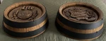 Lot Of 2 Vtg 3D Lite & Miller High Life Beer Plastic Barrel Keg Sign, 6"X18". Fixed Price $26.57.