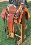 Saddle 1860 Texas Hope, New Handmade, 16" Seat, 8-STRING, Wood Tree. Fixed Price $2500.00.