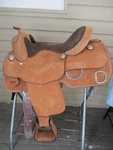 King 1545 15'' Roughout Western Training Saddle Fqhb. Fixed Price $400.00.