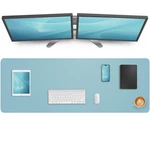 Leather Desk Pad Protector 55 X 17 Inch Non-slip Large Mouse Mat Light Blue. Fixed Price $46.33.