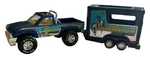 Vintage Nylint Saddle Champion Quarter Horses Blue Pickup Truck & Trailer Usa. Fixed Price $44.95.