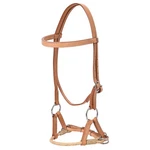 Hilason Western Horse Noseband Rawhide Genuine Leather Sidepull Headstall Tan. Fixed Price $60.95.