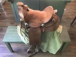 Simco Supreme Western Saddle 14 Vintage Tooled Leather Ranching Cowboy. Fixed Price $450.00.