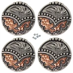 Set Of 4 Screw Back Western Saddle CO618. Fixed Price $29.99.