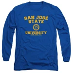 San Jose State Adult Long Sleeve T-shirt Circle Badge, Royal Blue, S-3XL. Fixed Price $30.99.