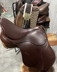 Bates Caprilli English Horse Saddle With Cair System. Fixed Price $950.00.