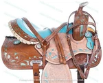 Western Leather Barrel Saddle Premium Quality Handmade Roper Ranch. Fixed Price $410.80.