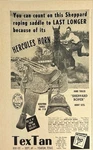 Tex Tan Sheppard Roping Saddle Hercules Horn Western Horse Vintage Print 1959. Fixed Price $8.99.