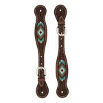 45512-53 Weaver Leather Ladies Beaded Spur Straps Chestnut New. Fixed Price $42.49.