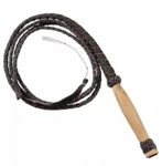 TOUGH-1 Swivel Handle Braided Bull Whip 12FT Leather. Fixed Price $16.00.