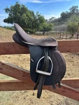 Make Offers Wintec Synthetic Jumping Saddle 17 W/ Leathers And Stirrups. Fixed Price $200.00.