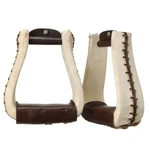 58JT Tough 1 Horse Tack Royal King Rawhide Covered Deep Roper Stirrups Oil. Fixed Price $61.95.
