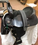 16'' Fqh Bars Fabtron 7107 Western Saddle Leather Cordura Black Usa Extras. Fixed Price $400.00.