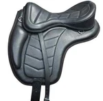 Treeless Freemax Leather Black Saddle With Girth Size All 14"-18. Fixed Price $199.00.