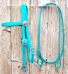 Bridle Headstall Loop Teal Beta Bio-thane Barrel Roping Reins South West. Fixed Price $99.99.