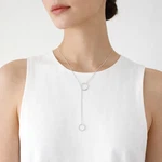 Minimalist Silver Tone Y Necklace Lariat Circle Or Bar. Fixed Price $9.99.