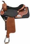 New! 16" Double Cordura Saddle With Basket Tooled Leather Accents! Fqhb!. Fixed Price $284.95.