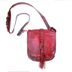 King Ranch Saddle Shop Leather Crossbody Purse *braided Burgundy*. Fixed Price $120.00.