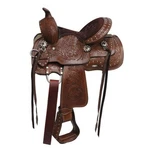 Double Youth Saddle With Floral Tooling - 10 Inch! New!. Fixed Price $237.45.