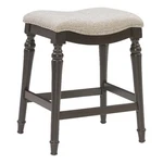 Linon Hayes Big & Tall 27" Padded Saddle Seat Counter Stool Gray Rubberwood. Fixed Price $93.39.
