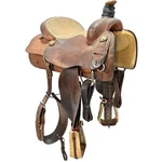 Used 15" Carson River Team Roping Saddle Code: U155BARMTR12DW. Fixed Price $2075.00.