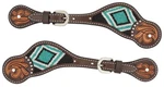 Turquoise Cross Beaded Ladies' Spur Straps. Fixed Price $75.19.