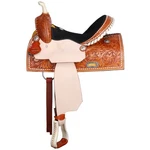 Chestnut Daisy Barrel Style Saddle Cantle Trim Floral Tooling Full Qhb 15" New. Fixed Price $319.00.