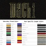 Acc 1994-2004 Ford Mustang Mach Outline Custom Logo 4PC Cutpile Floor Mats. Fixed Price $189.99.