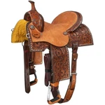 16" Silver Royal Autry Western Barrel Saddle - Square Skirt Medium Oil. Fixed Price $540.11.