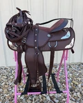 Lightweight Synthetic Show Saddle For Youth & Adult With Free Tack Set 10" 17". Fixed Price $264.99.