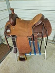 New 16" Brown Rough Out Ranch Cutter/roper Cow Horse By Saddlesmith Co.. Fixed Price $2499.99.