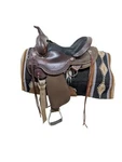 2-1327 14 Inch Used Circle Y High Horse Western Daisetta Trail Saddle Wide Tree. Fixed Price $1216.00.