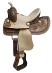10 " Double Youth Roper Style Saddle With Leather Latigo And Off Billet!. Fixed Price $259.95.