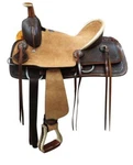 Youth Hard Seat Roper Style Saddle Rough & Tooling Full Qh Bars 12" 13" New. Fixed Price $275.00.