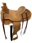 16" Showman Argentina Cow Leather Roughout Western Roper Saddle!. Fixed Price $427.45.
