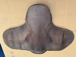 Vintage 17'' Bona Allen English Saddle Brown Leather Stirrups England Dressage. Fixed Price $111.75.