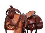 Cowboy Roping Saddle Western Horse Pleasure Trail Tooled Leather Set 15 16 17 18. Fixed Price $399.62.