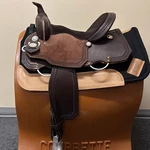 Crates Santa Fe Barrel Saddle 14" Mahogany Roughout 6.75" Gullet. Fixed Price $1495.00.