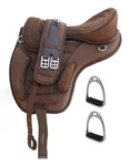 English Horse Professional Equine Synthetic Treeless Saddle Stirrups 80201BR. Fixed Price $129.99.