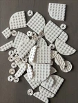Lego White Round Corner Plate Parts Bulk Lot 54 Half Circle Axle Hole Star Wars. Fixed Price $10.00.