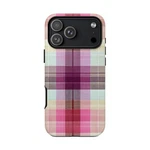 For Iphone/galaxy/pixel Tough Case Cotton Candy Plaid Pink Cream. Fixed Price $44.99.