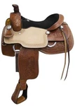 Double Roper Style Horse Saddle With Suede Leather Seat 16", 17". Fixed Price $470.00.
