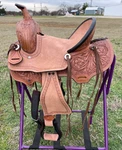 Youth Western Leather Ranch Saddle 10-13 Floral Tooled For Kids Usa Fast Ship. Fixed Price $329.99.