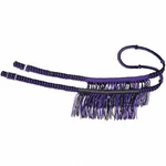 TOUGH-1 Purple/black Knotted Competition Reins W/stones And Fringe 54-517-110. Fixed Price $19.50.