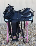 Lightweight Youth/adult Synthetic Show Saddle With Free Taskset - 10" To 17". Fixed Price $319.99.